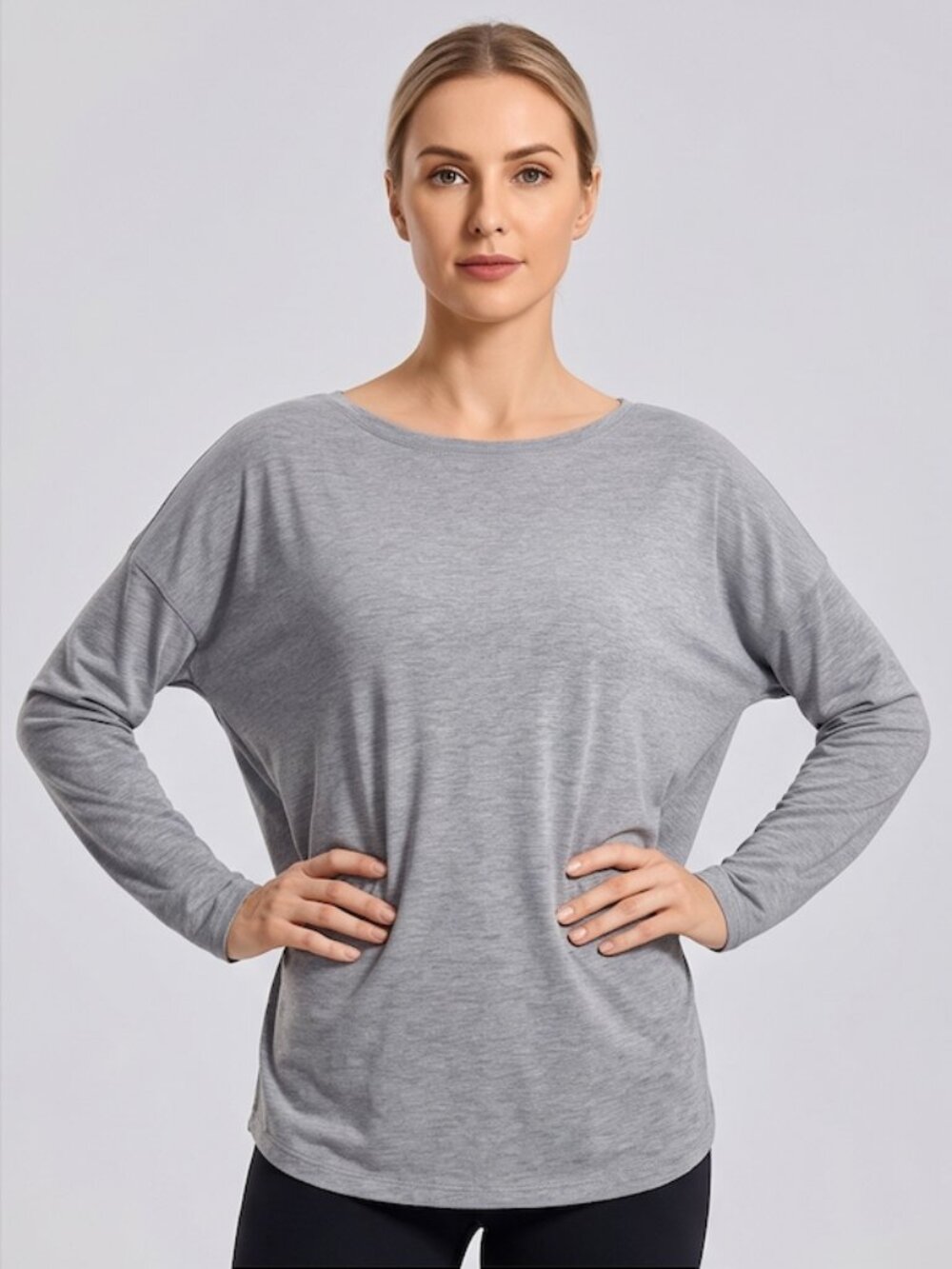 CRZ Yoga Women's Long Sleeve T-Shirt Gray
